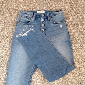 ABERCROMBIE & FITCH • ULTRA HIGH RISE ANKLE STRAIGHT SIZE 24/00S